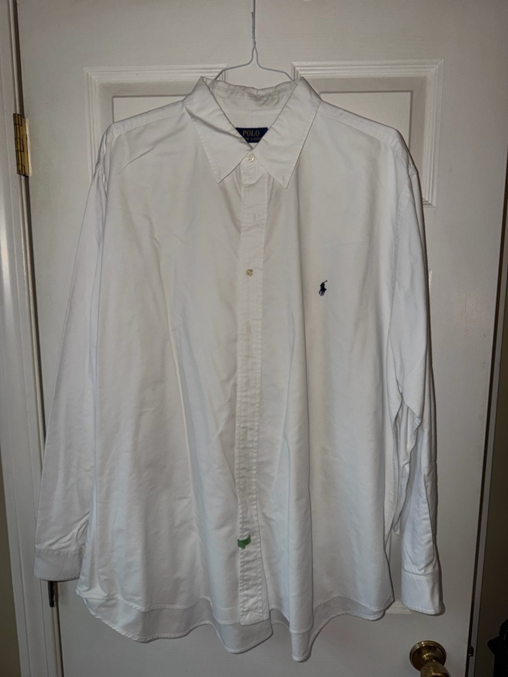 Polo by Ralph Lauren White Long-Sleeve Button-Down Shirt 2XB